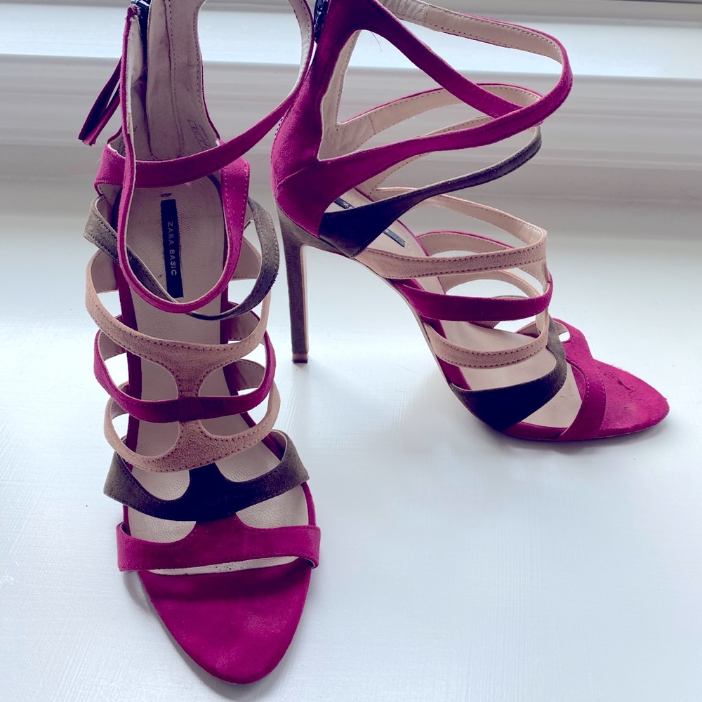 Zara suede heels